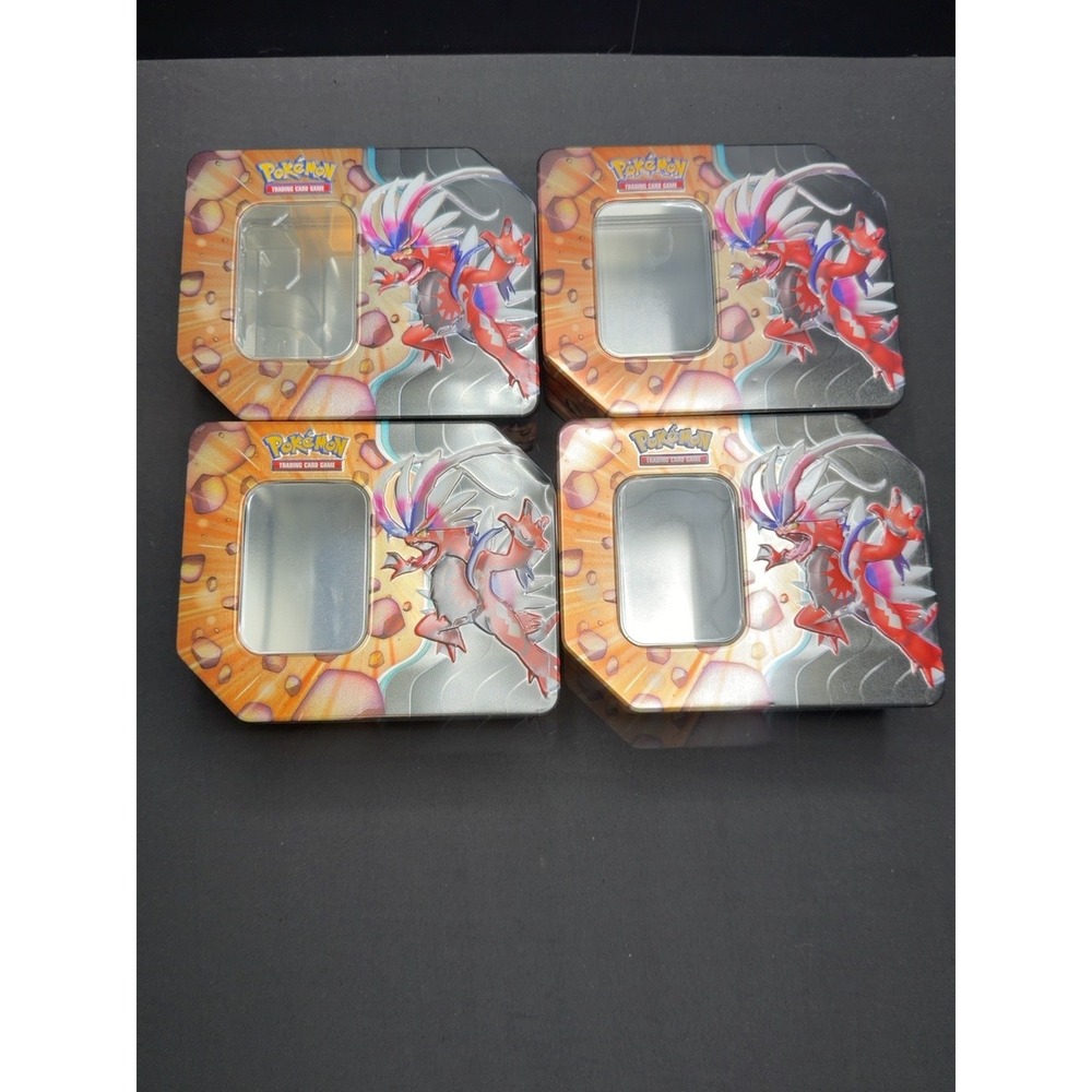 Pokemon TCG Slashing Legends Koraidon ex Empty Metal Tins Lot of 4 2025